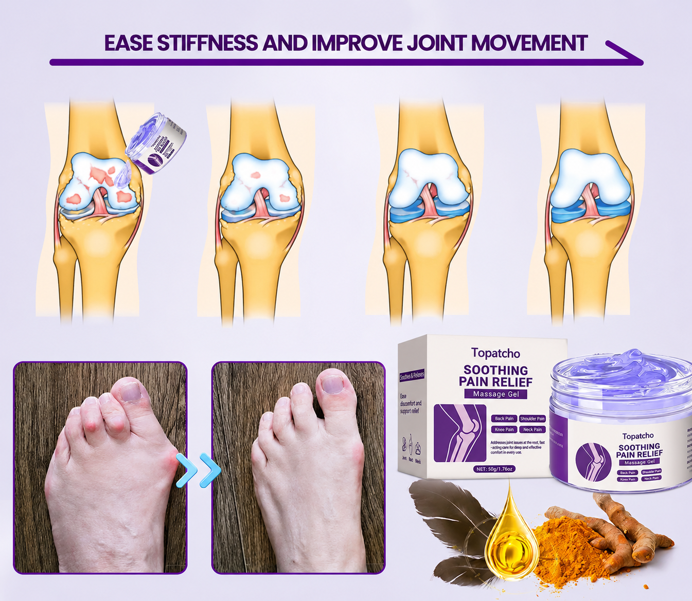 Clinically Trusted Arthritis Pain Relief Gel AAOS-Approved Turmeric & Emu Oil
