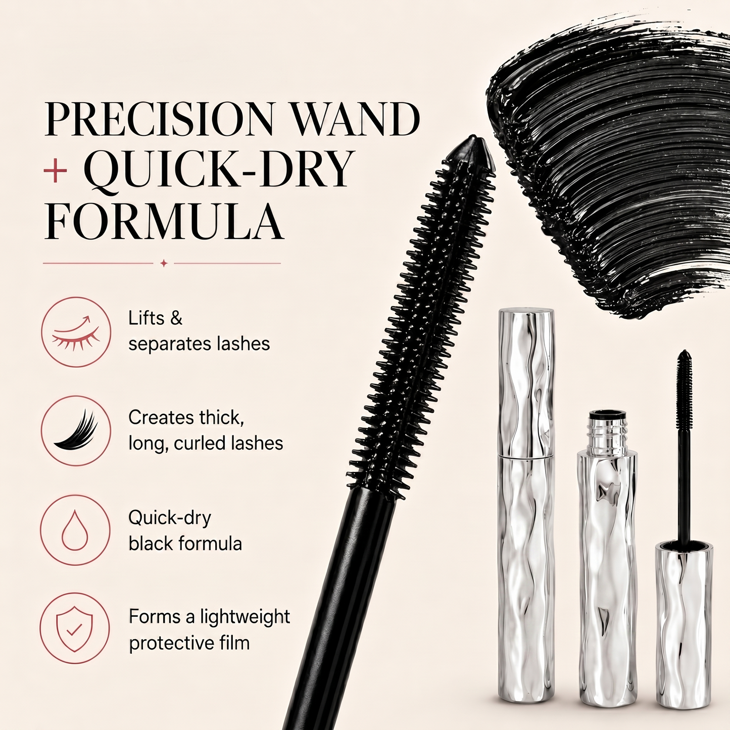LAST DAY - BUY 1 GET 1 FREE💜Waterproof Curling & Lengthening Mascara